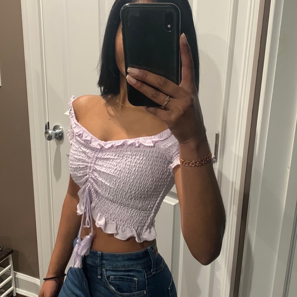 Lavender crop top (small)